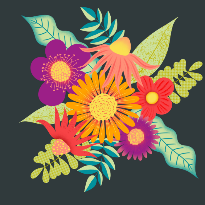 flowers in procreate